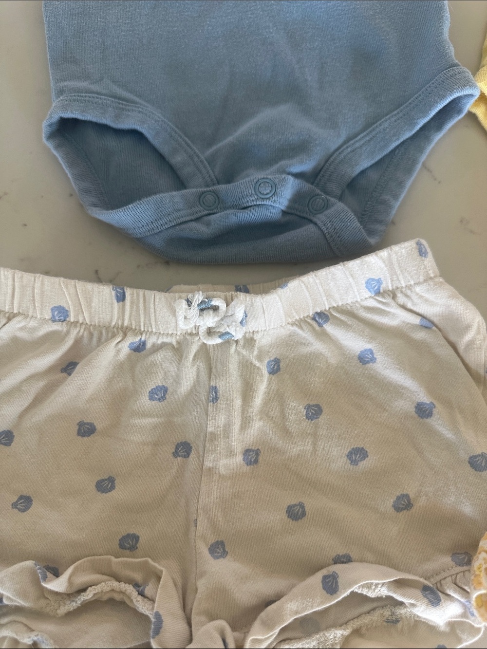 Blue & Yellow Toddler Onesie and Shorts Sets - Picture 2 of 5